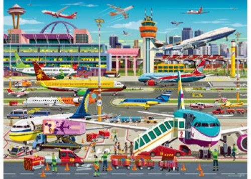 Ravensburger Airport Central Puzzle 100 Pieces