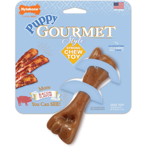 Dog Toy - Puppy Gourmet Chew Bacon Femur (Regular)