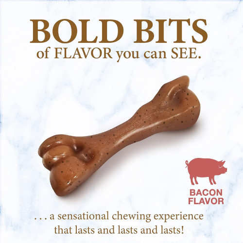 Dog Toy - Puppy Gourmet Chew Bacon Femur (Regular)