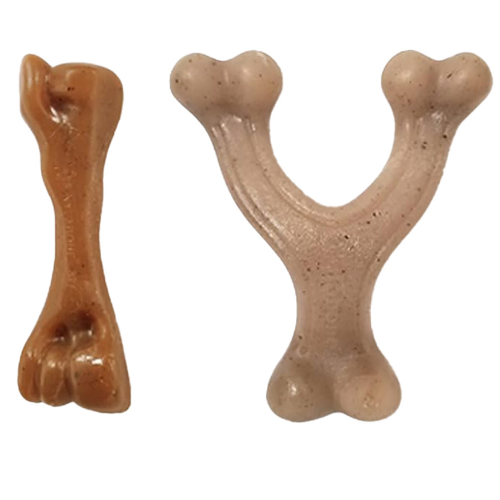 Dog Toy - Puppy Gourmet Twin Pack Wishbone/Femur