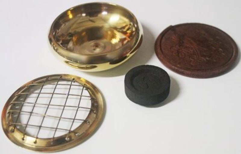 Brass Charcoal Burner (Gold)