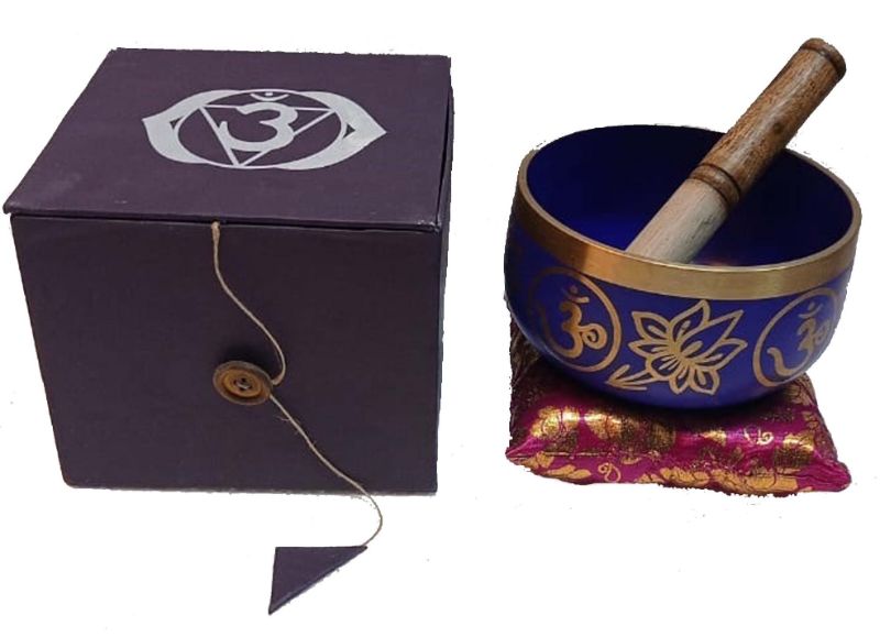 Chakra Singing Bowl 1 - Blue with Gift Box (14cm)