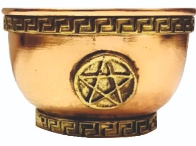 Copper Offering Bowl - Pentagram (7.6cm)