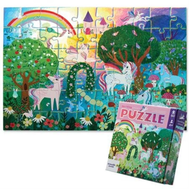 Foil Puzzle - Crocodile Creek Sparkling Unicorn (60pc)