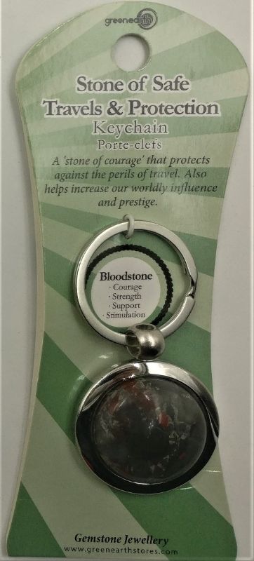 Crystal Keyring - Bloodstone (Set Of 6)
