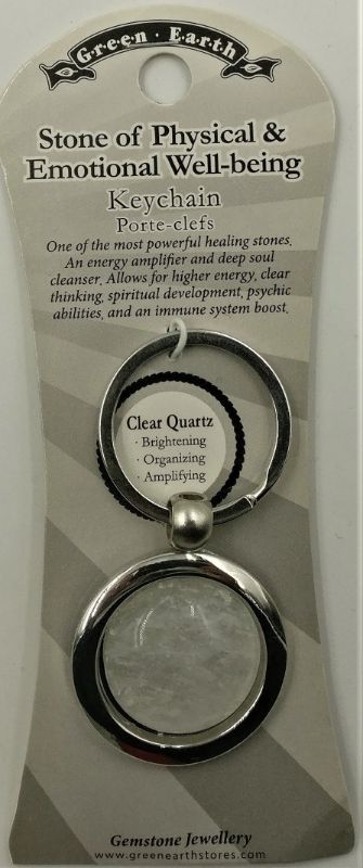 Crystal Keyring - Clear Quartz (Set Of 6)
