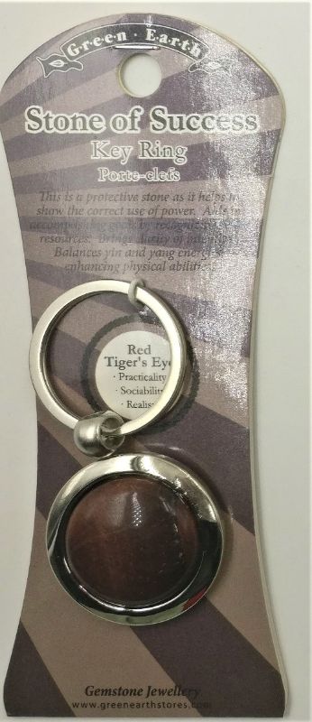 Crystal Keyring - Red Tiger Eye (Set Of 6)