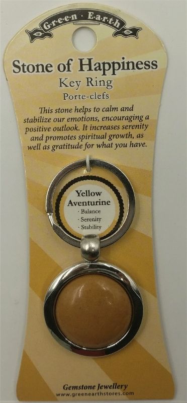 Crystal Keyring - Yellow Aventurine (Set Of 6)