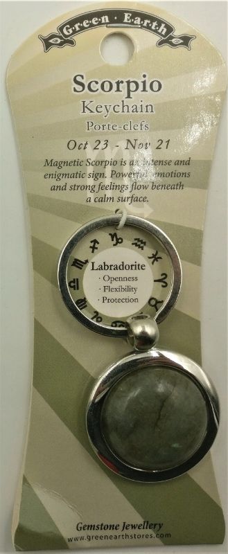 Zodiac Keyring -Scorpio Labradorite (Set Of 6)