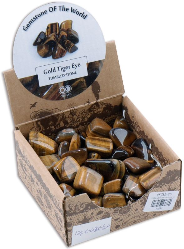 Tumbled Stone - Gold Tiger Eye (0.5kg Box)