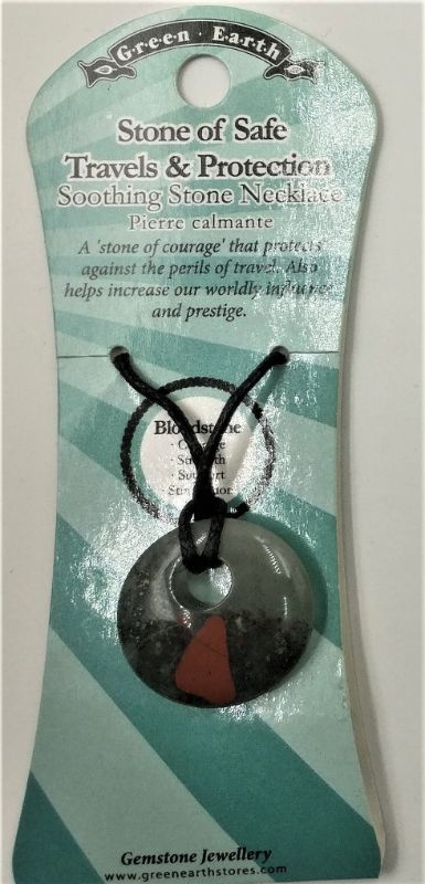 Crystal Donut Pendant - Bloodstone (Set Of 3)