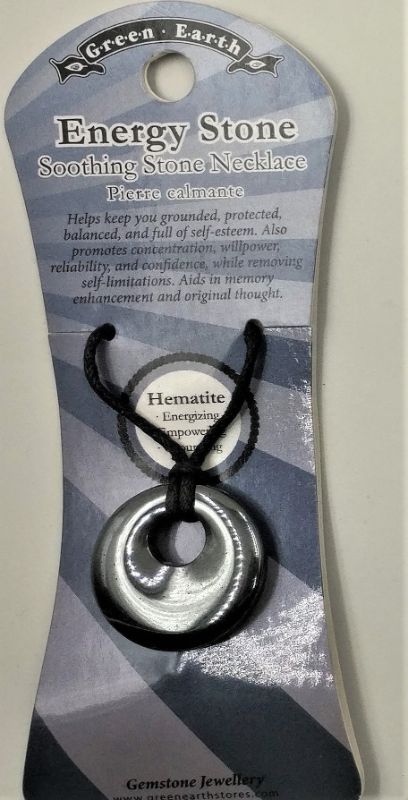 Crystal Donut Pendant  - Hematite (Set Of 3)