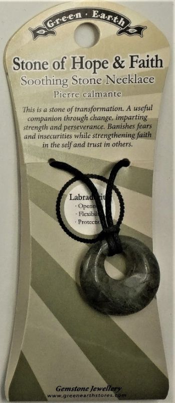 Crystal Donut Pendant - Labradorite (Set Of 3)