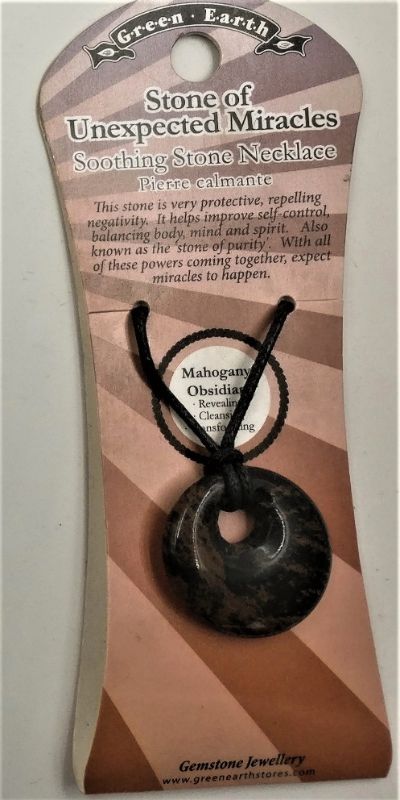 Crystal Donut Pendant - Mahogany Obsidian (Set Of 3)