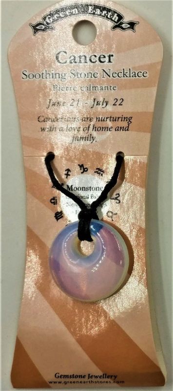 Donut Pendant - Zodiac Cancer Moonstone (Set Of 3)
