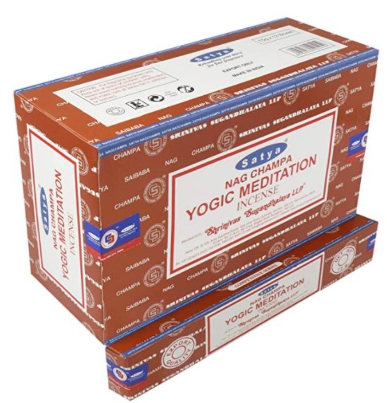 Incense - Sathya Nag YOGIC MEDITATION 15G (12 Packets)