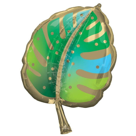 Supershape XL palm frond foil balloon, 76cm, perfect for tropical parties and summer celebrations.