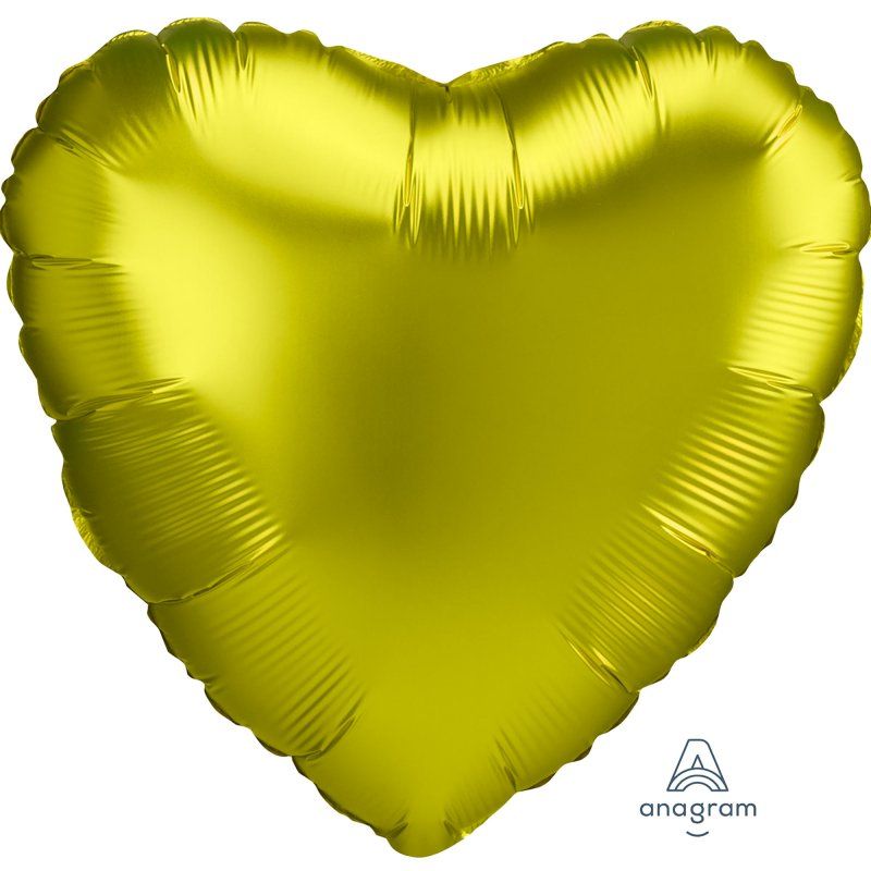 Vibrant 45cm lemon heart foil balloon, perfect for adding elegance to celebrations and events.