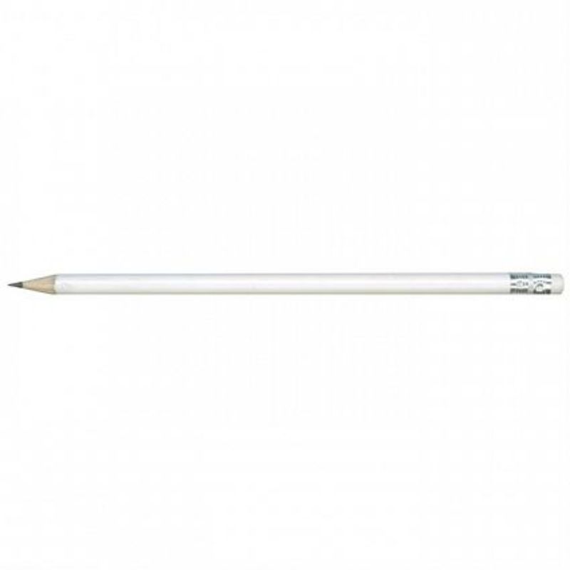 HB Pencil - White (Set of 100)