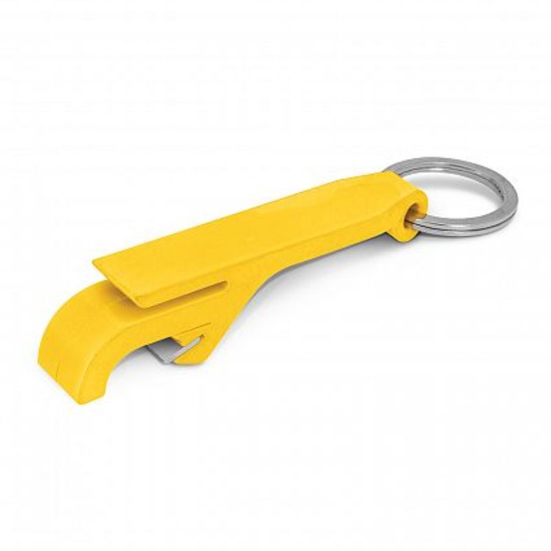 Snappy Bottle Opener Key Ring - Yellow (Set of 100)