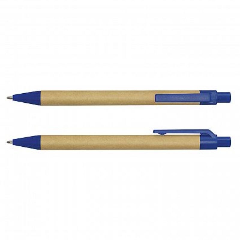 Eco Pen - Natural / Blue (Set of 100)