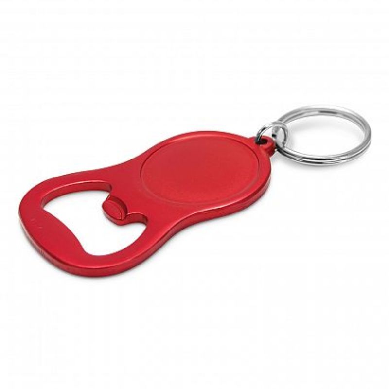 Chevron Bottle Opener Key Ring - Red (Set of 50)