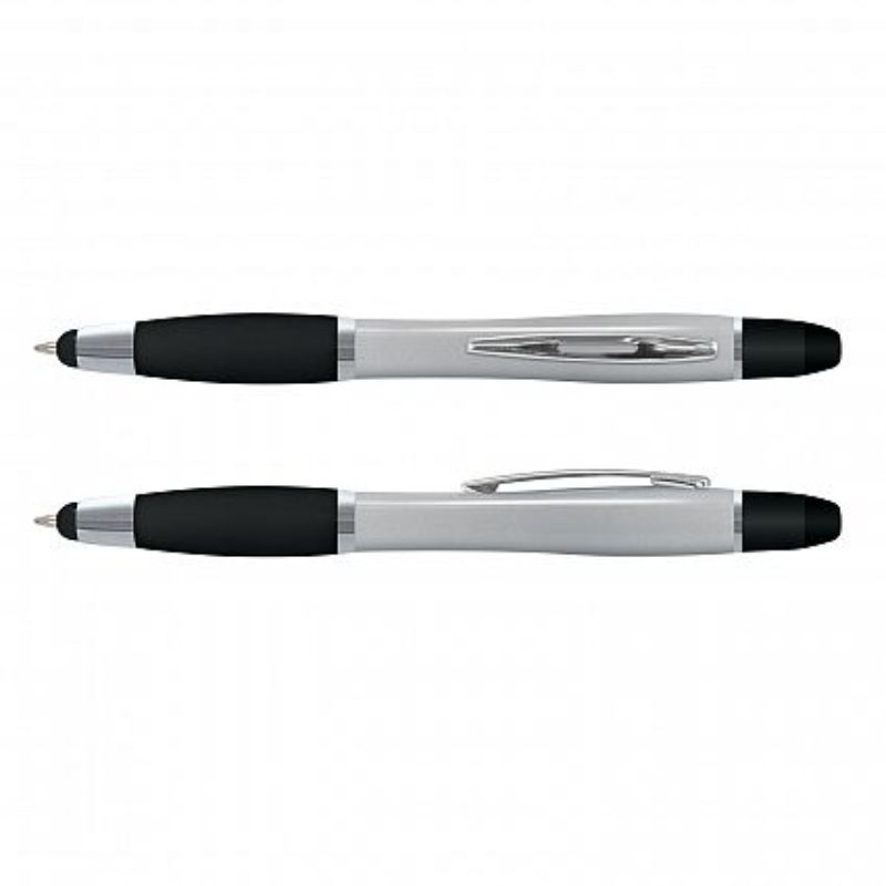 Vistro Multi Function Pen - Silver / Black (Set of 50)