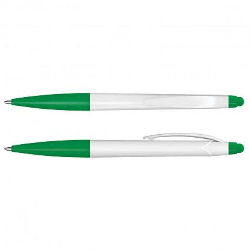 Spark Stylus Pen - White / Green (Set of 100)