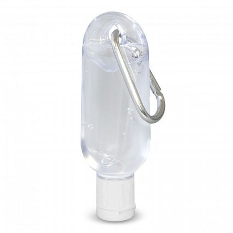 Carabiner Hand Sanitiser - Clear 30ml (Set of 30)