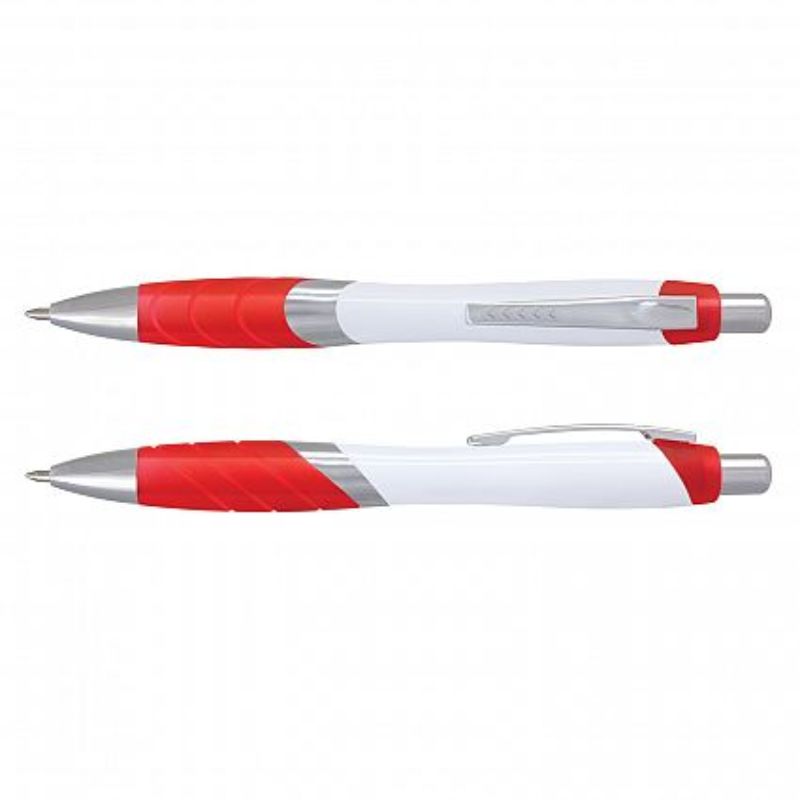 Borg Pen - White / Red (Set of 100)