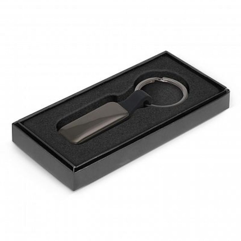 Altos Key Ring - Rectangle Gunmetal / Black (Set of 30)