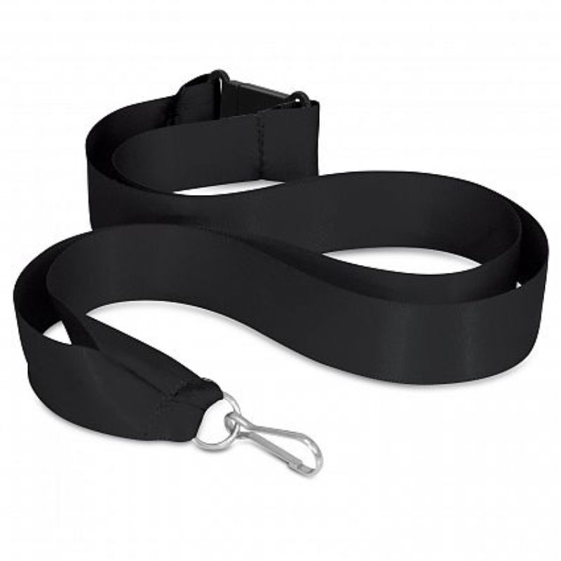 Ribbon Lanyard - Black (Set of 50)