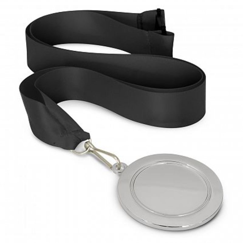 Podium Silver Medal - 65mm Black (Set of 12)