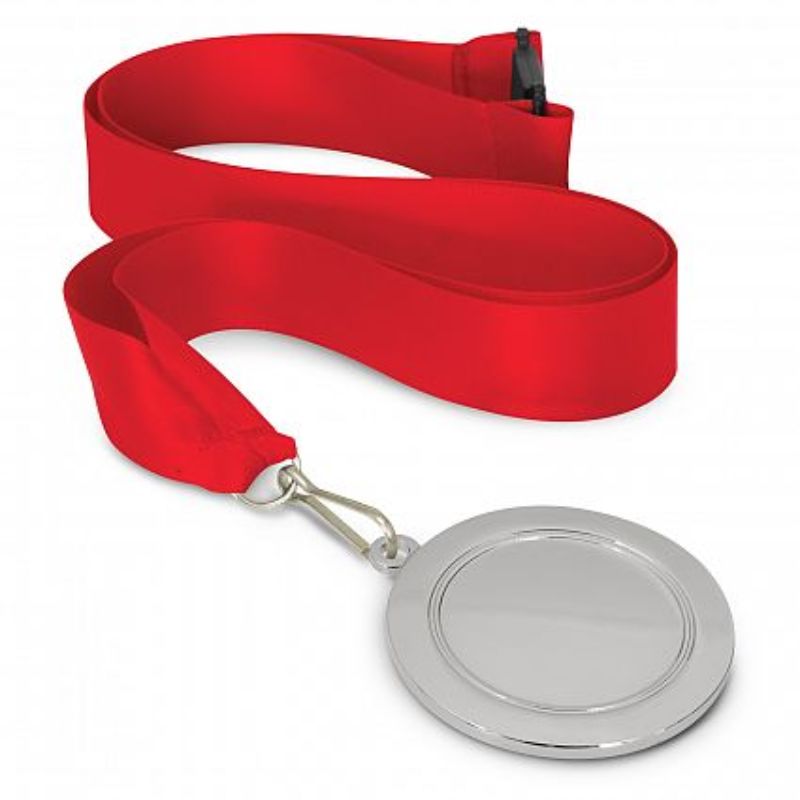 Podium Silver Medal - 65mm Red (Set of 12)