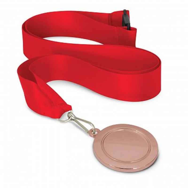 Podium Bronze Medal - 50mm Red (Set of 12)