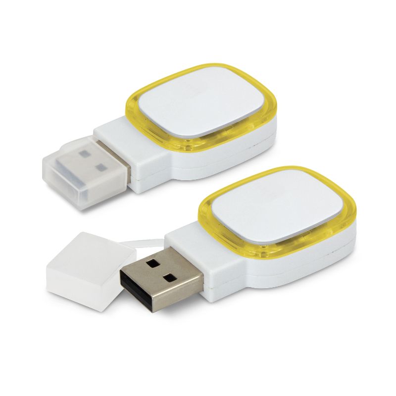 Zodiac Flash Drive - White / Yellow (Set of 6)