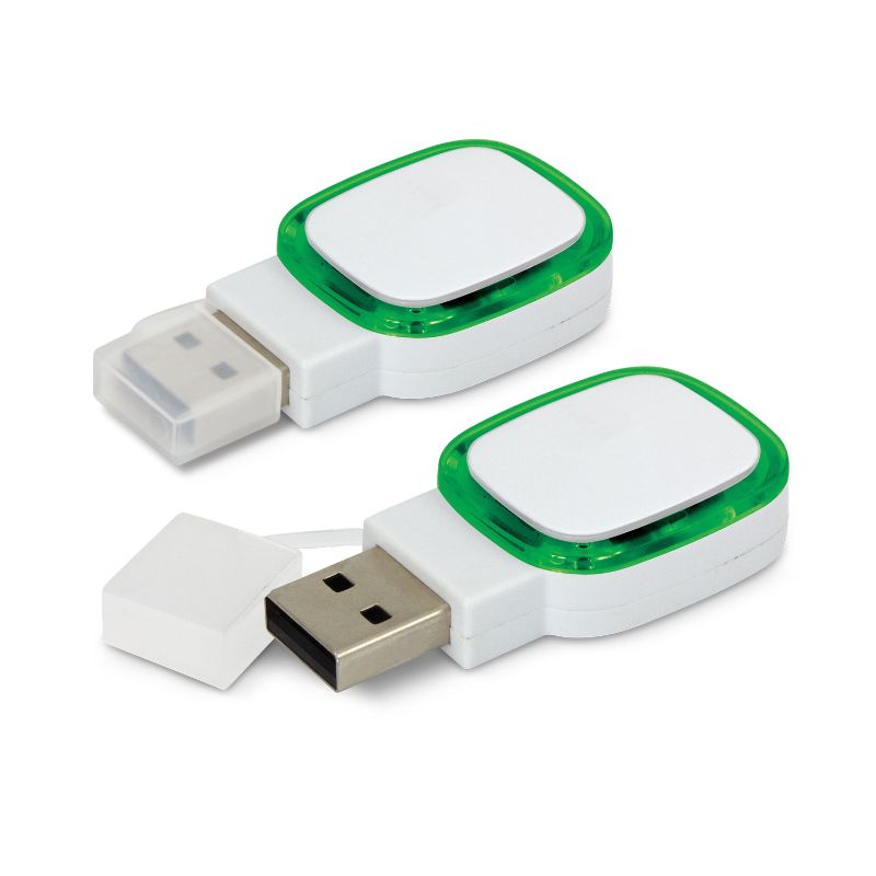 Zodiac Flash Drive - White / Green (Set of 6)