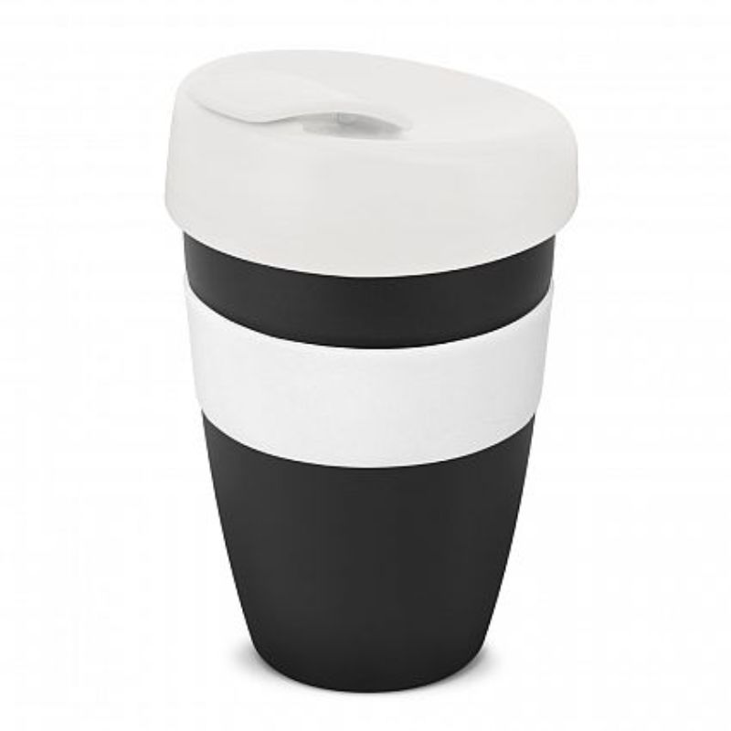 Express Cup - Double Wall Black / White (Set of 12)