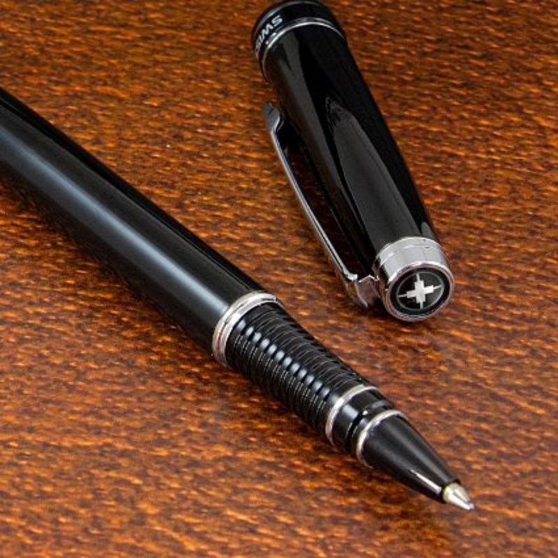 Swiss Peak Heritage Rollerball Pen - Black (Set of 6)