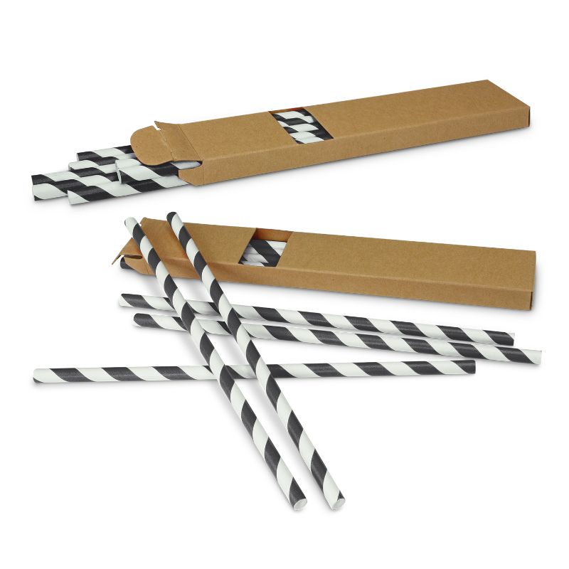 Paper Drinking Straws - Black (Set of 50)