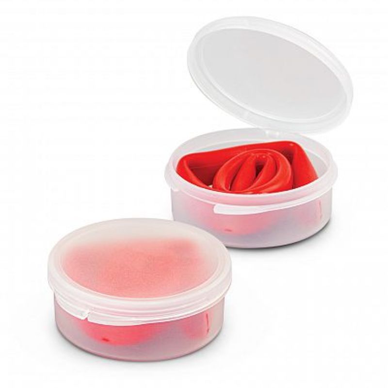 Silicone Straw with Case - Red (Set of 50)