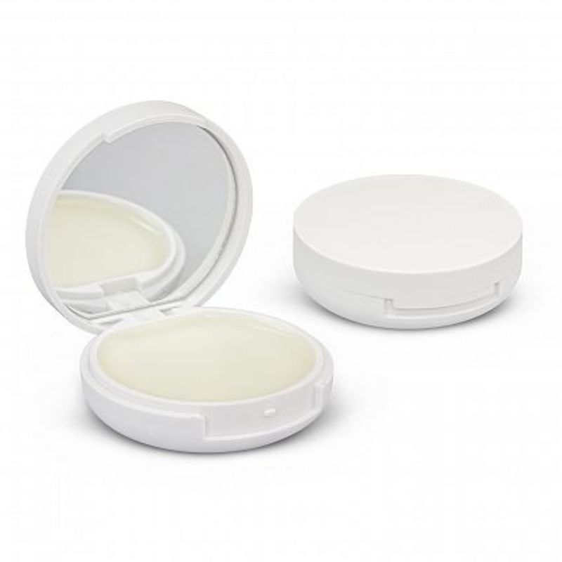 Compact Mirror and Lip Balm - White (Set of 50)