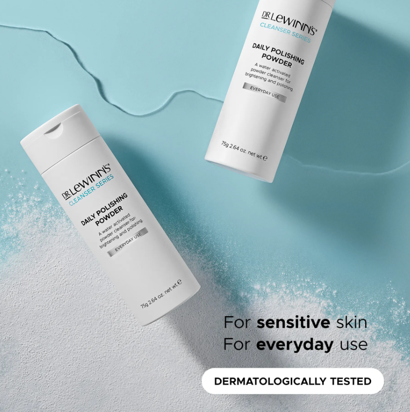 Dr. LeWinn's Daily Polishing Powder: exfoliating powder with Australian Kaolin Clay for a smoother, radiant complexion.