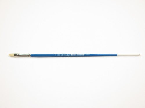 Das S2003b Bristle Bright #4 artist brush with high-quality bristles for versatile painting in watercolors, acrylics, and oils.