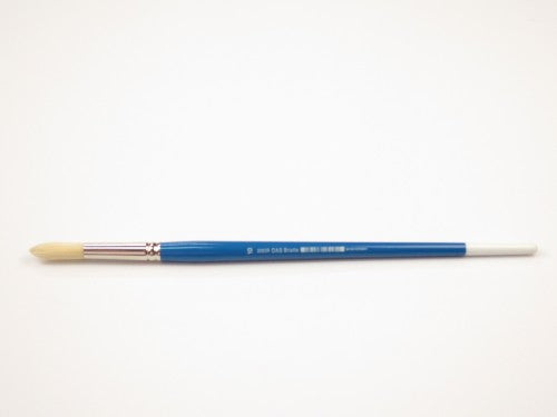 Das S2003r Bristle Round #10 brush, ideal for versatile strokes and precise detailing in acrylic, oil, and watercolor painting.