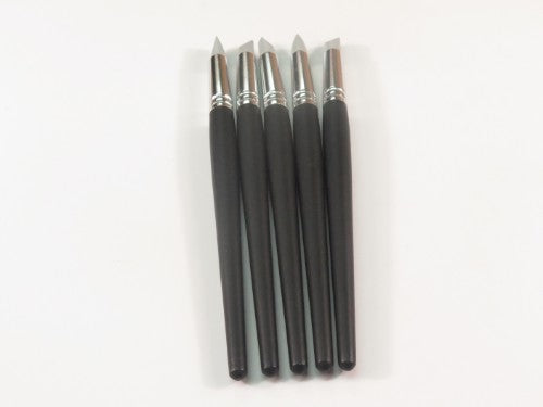 Set of 5 large rubber-tipped artist blenders for precise color blending and painting techniques.