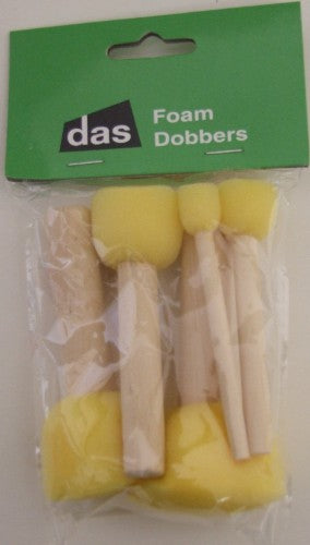 Set of 5 versatile foam dobbers for precise painting and crafting, ideal for various surfaces and creative projects.