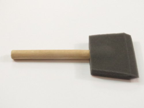 Artist Brush - Poly Foam 3” with wooden handle, perfect for smooth application of water-based paints on various surfaces.