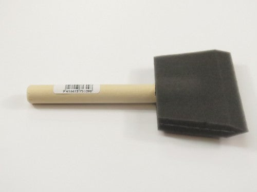 4-inch poly foam brush with wooden handle for precise application of water-based paints, ideal for all artists.