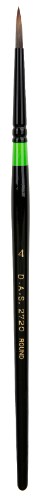 DASS2720 Manglon Round #4 Artist Brush with resilient filaments for precision in watercolour, acrylic, and oil painting.